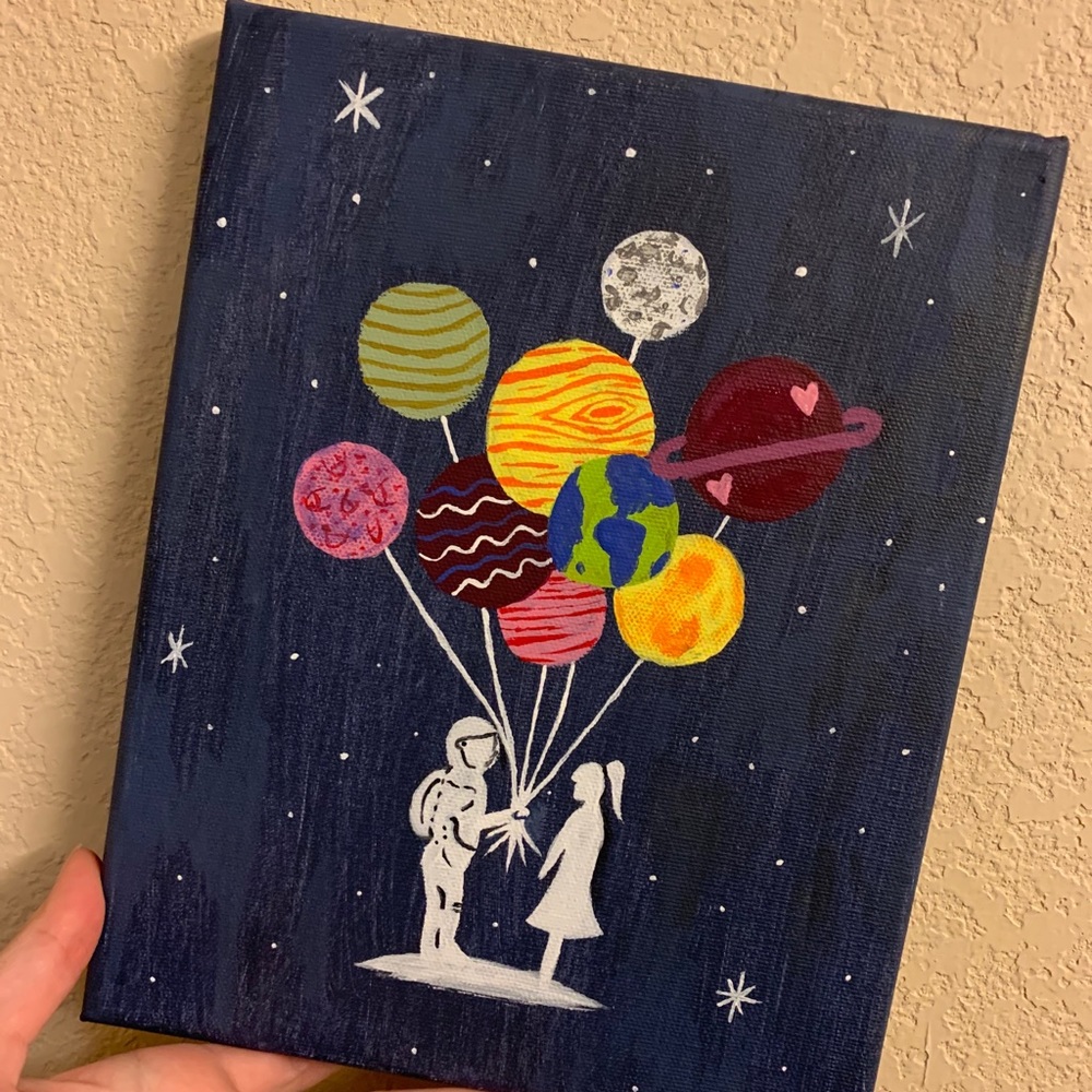 Space canvas! Hand painted
